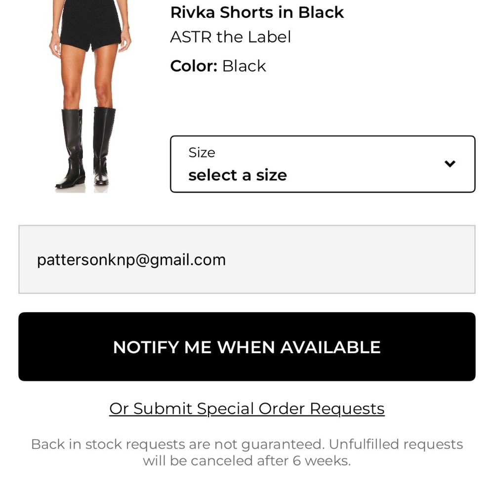 Astr Rivka High Waist Shorts in Black